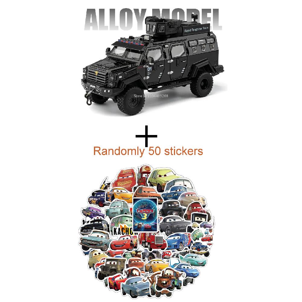 Scale 1:24 Sabertooth Car Model Toy Doors Opened Pull Back Metal Diecast Shock Absorption Armored Vehicles Desktop Ornaments