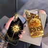 Таинственный черный кот Для Samsung A 31 32 A33 A34 35 14 A15 13 A16 25 26 50 52 53 54 55 56 70 71 72 73 Золотой стеклянный чехол для телефона