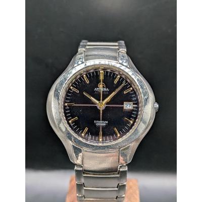 Б/у Роскошная машина! CITIZEN ATTESA A114 Титановые eco-drive рабочие часы