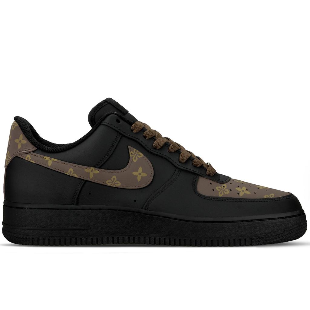 Nike Кроссовки Air Force 1 с увеличением роста, низкие, для скейтборда, унисекс, черные, коричневые, CW2288-001(Команда1606-)
