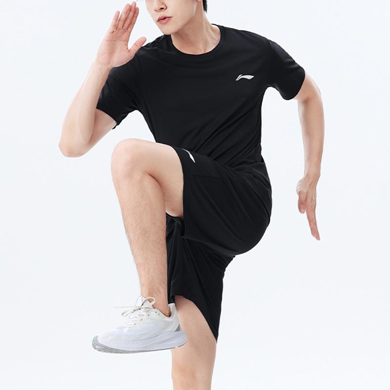Li Ning Повседневный спортивный костюм из двух предметов для мужчин Черный YATU125-2
