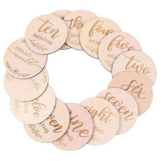 12 шт./компл. деревянные детские вехи карты запечатлеть драгоценные моменты реквизит для фотографий для ежемесячного роста от новорожденных до первого года
