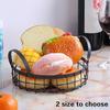 Корзина для яиц с ушками, корзина для фруктов из кованого железа, настольная корзина для хранения, реквизит для фотографий, проволока Iron Mes