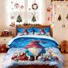 3 предмета Рождественский гном с принтом Бесшовный Постельный набор с несколькими размерами Постельное украшение Спальни Общежития Машинная стирка