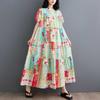 Летние новые свободные платья большого размера с модным принтом, тонкие, средней длины