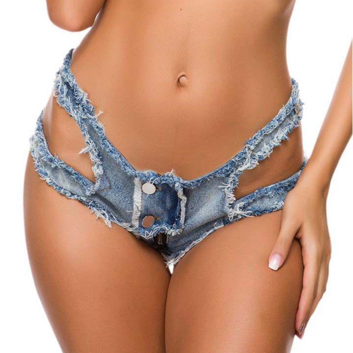 Осенние женские рваные джинсовые шорты с низкой талией