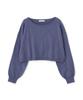 Proportion Body Dressing Diamond Pattern Short Knit Blue Sweater, Women's,