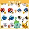 Pokemon Poke Ball Elf Figure Model Toy Pikachu Charmander Litten Rockruff Game Anime Figure