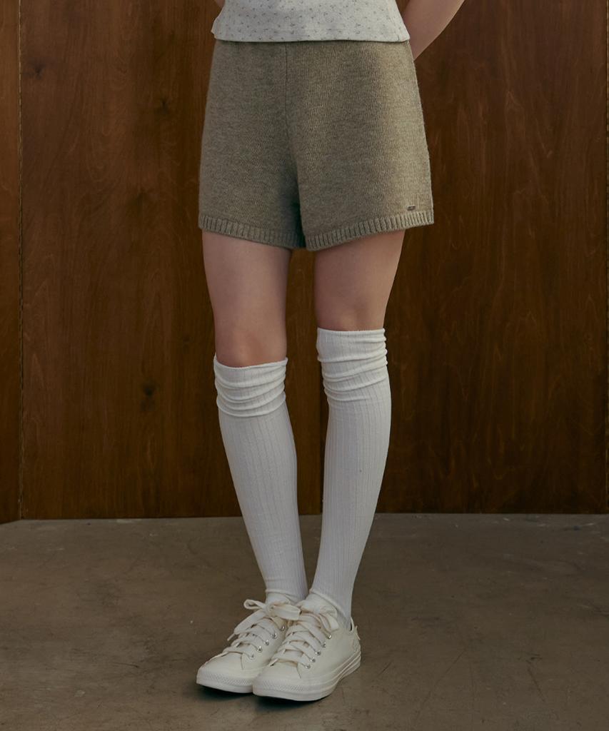 ODER Merino Wool Knit Shorts - Beige
