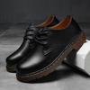 2025 New Leather Shoes Men's Leather Trend Korean Version Tooling Shoes Retro Couple Shoes Martin Boots Men's Low-top Shoes