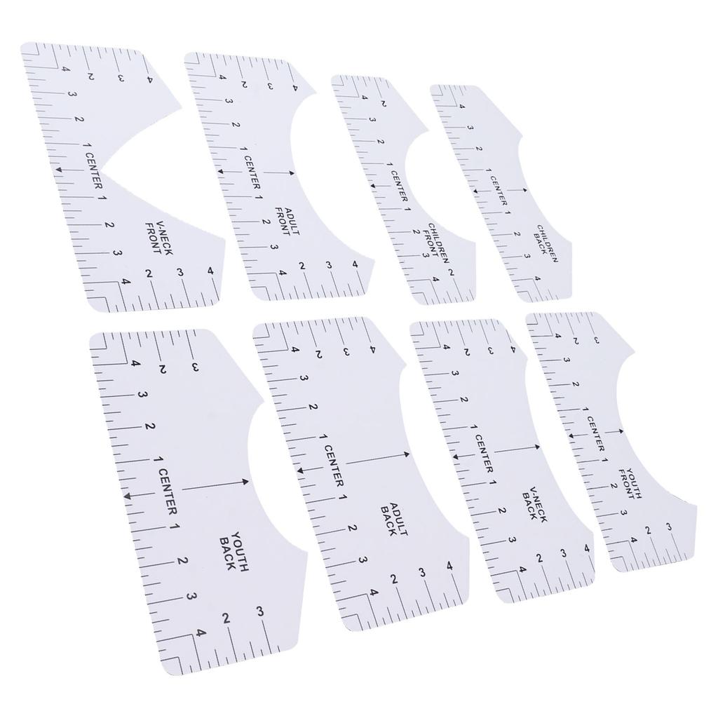 8PCS T Shirt Ruler Guide PVC Clothing Centering Design T Shirt Alignment Tool for Heat Press