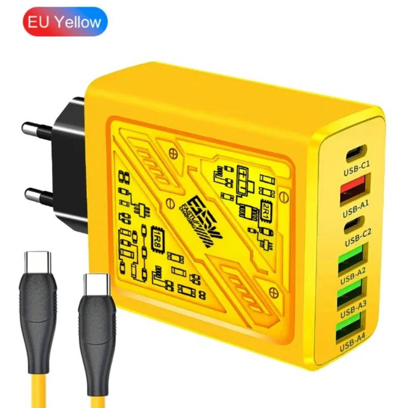 65 Вт USB зарядное устройство Type C кабель для быстрой зарядки QC3.0 дорожные зарядные устройства для iPhone Samsung Xiaomi адаптер для мобильного телефона EU US UK вилка