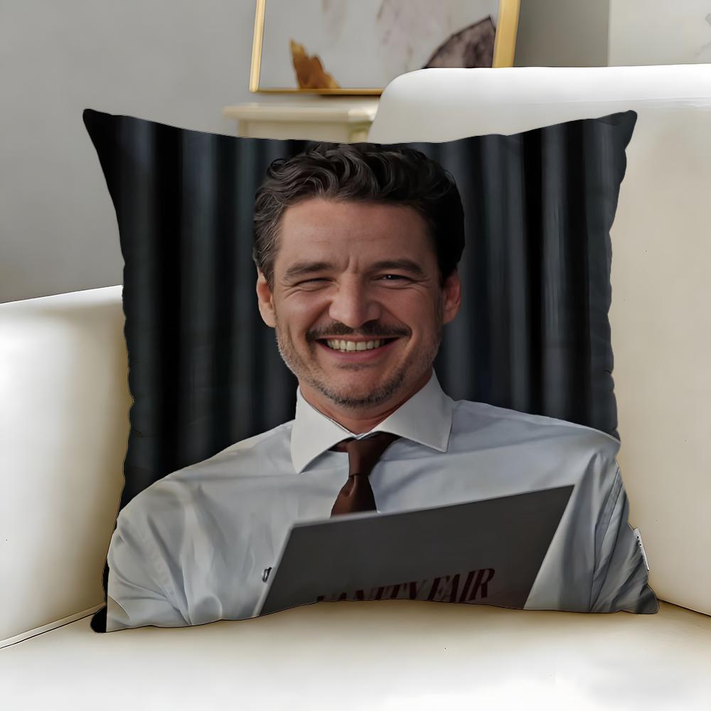 Hot Ppedro Pascaling Cushion Cover Soft EasyWash Pillow Case Versatile for Couch Bed Travel and Office