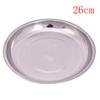 Круглая посуда из нержавеющей стали диаметром 14-26 см для кемпинга, обеденная тарелка, контейнер для еды