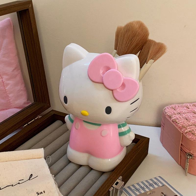 Sanrio Hello Kitty My Melody Подставка для ручек Мультяшная Канцелярия Органайзер для кистей для макияжа Настольное украшение Рождественское украшение Подарки