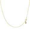 Lala Christie Gold Chain Necklace, 18K Gold, Shine Cut, 1.0mm Wide, Approximately 1.2g, Up To 45cm, Adjustable Length, Lc97-0025