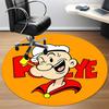 1pc Popeye Sailor Office Round Area Rug, Under Office Chairs Bedroom Living Room Home Decor a1016100