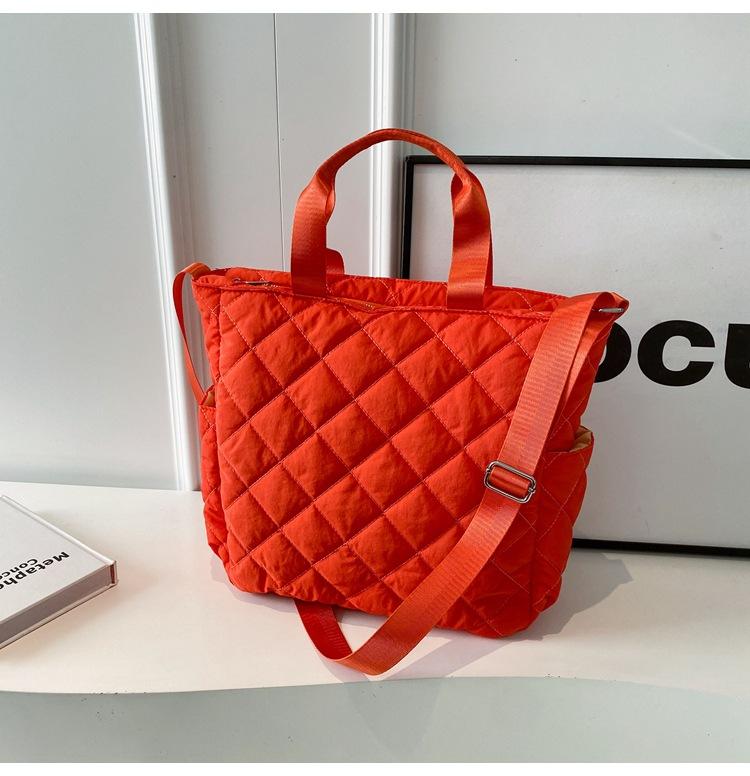 Тканевая сумка женская большой вместимости осенне-зимняя ромбовидная на плечо сумка-мессенджер, высококлассная деловая сумка-тоут