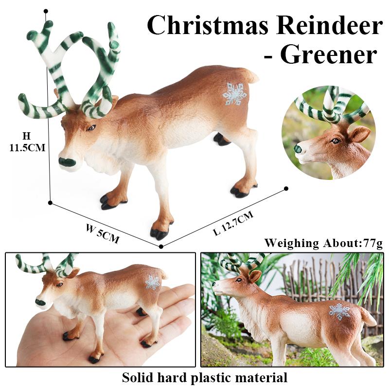 Oenux Лесные Олени Животные Симуляция Дикий Белохвостый Лось Фигурки Лось Фигурки Модель Украшение Игрушка Детский Рождественский Подарок