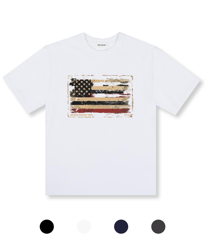 UNION GARMENTS Американское наследие Свободная футболка с коротким рукавом 4 цвета