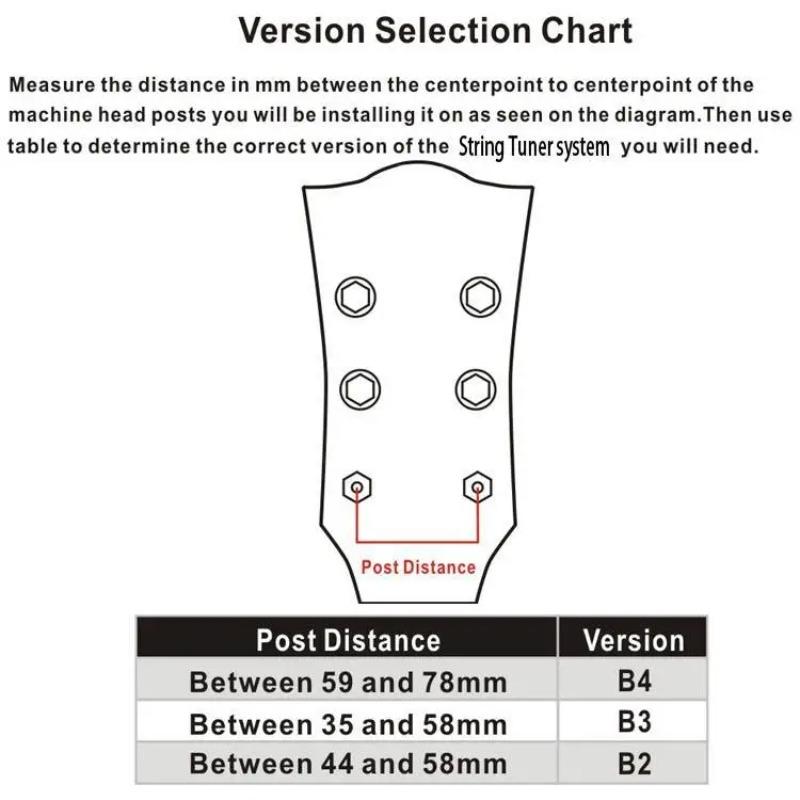 B2/B3/B4 Guitar Lock String Tuner Chrome Guitar Locking Tuning Key Peg Guitar Accessory Guitar String Butler for Electric Guitar