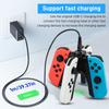4 в 1 Joycon Charger Grip для Nintendo Switch/Switch OLED Controller Charger LED Indicator Charger Dock Station Handle Grip