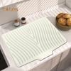 Silicone Dish Drying Mat Heat Resistant Drain Pad Sink Mat for Kitchen Counter Quick Drying Dish Mat Multifunctional Tableware Mat