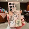 Магнитный Чехол Для Телефона Для Samsung Galaxy S25 S26 Ultra Edge S24 S23 FE A17 A56 A37 A16 A55 A15 A36 A35 A54 5G Мультяшная Цветочная Обложка