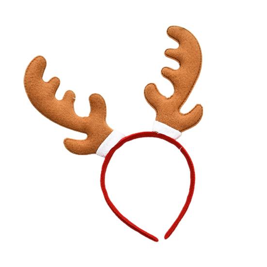 Обруч для волос Декор с рогами Эластичный головной убор Декор с рогами Санта-Клауса Обруч для волос Аксессуары для волос