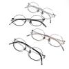 Glasses Blue Light Metal Titanium Flat Mirror Women'S Plain Mirror, Simple Myopia Mirror