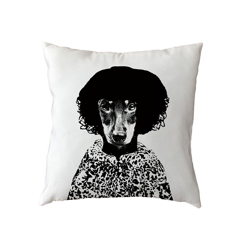 Чехлы на подушки с изображением плохих собак, французский бульдог, мопс, пудель, наволочка 45*45 см, полиэстер, наволочка из персиковой кожи, украшение для домашнего дивана, стула