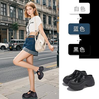 Женские летние сандалии Baotou на толстой подошве, увеличивающие рост, сандалии-маффины, универсальные, женские повседневные и модные полушлепки