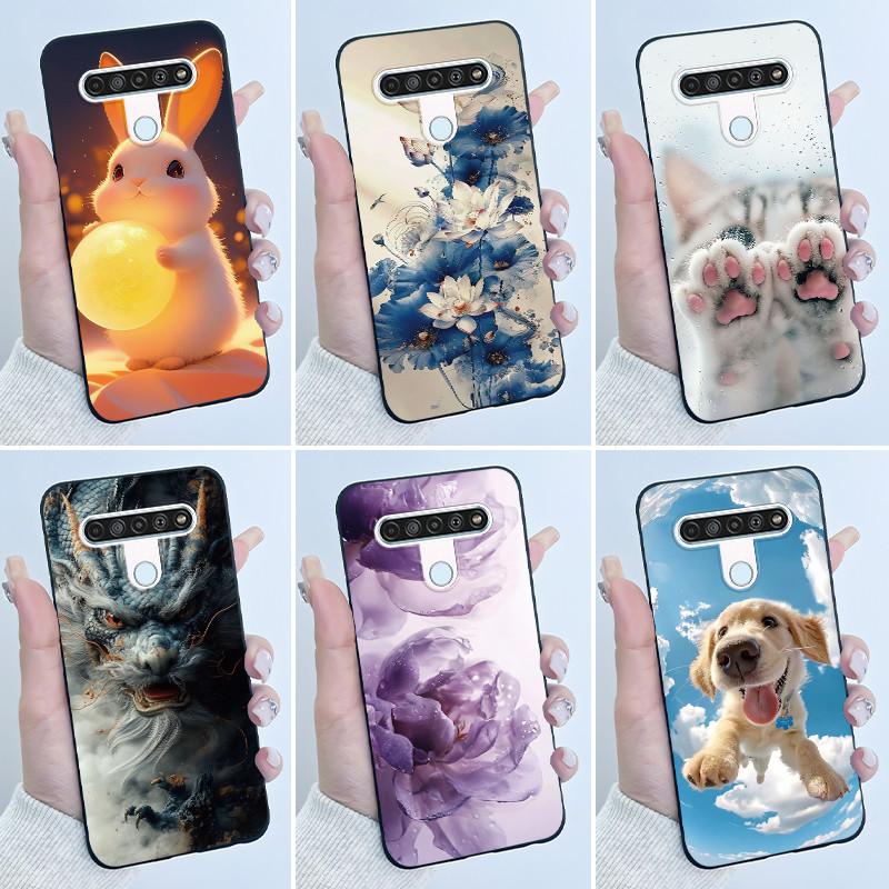 Luxury Cute Cool Boys Girls Case For LG K61 Q61 Q70 Phone Case Black Matte Soft Silicone Back Cover Protective TPU Bumper Shell