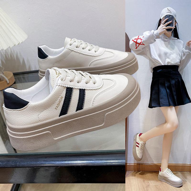 Increase the Height of Thick-soled German Training Shoes for Women's 2025 Spring and Autumn New Popular Versatile Breathable Sports Shoes Casua