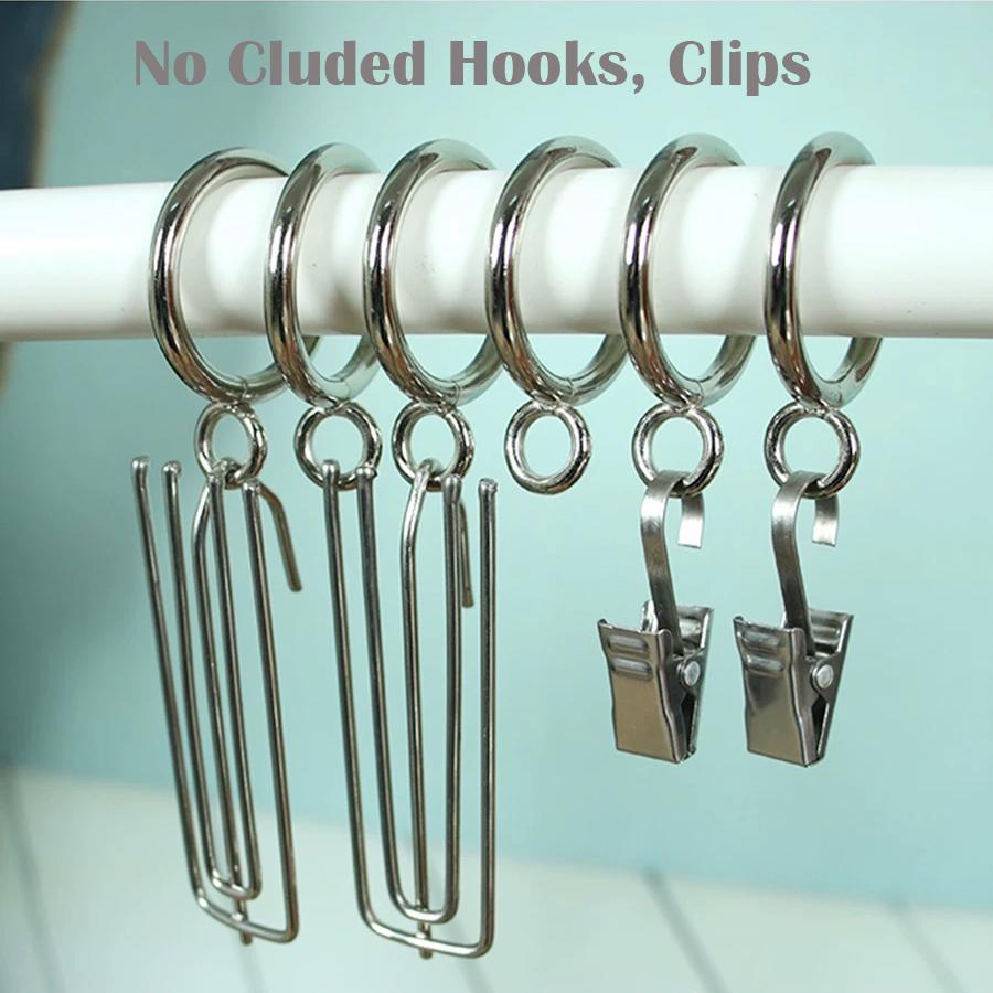 Оптовые Аксессуары для Штор Европейский Простой Серебристый Римский Круг Железное Кольцо Диаметр 45 мм Для Карниза Крючки Зажимы