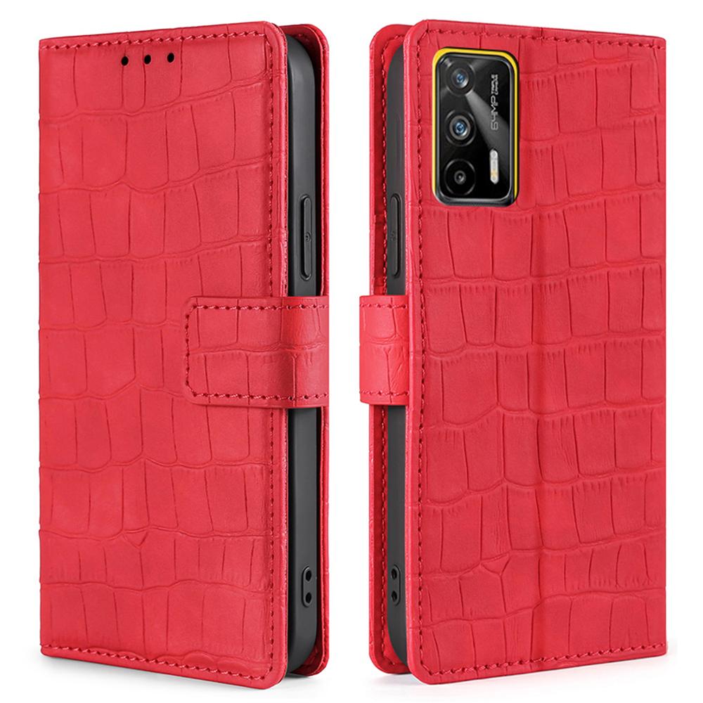 Wallet Case For Oppo A54 Realme C21 C11 6 8 Pro Xiaomi Redmi Note 9 10 9T 8T 9C 9A Crocodile Pattern Flip PU Leather Card Holster Cover Phone Bumper
