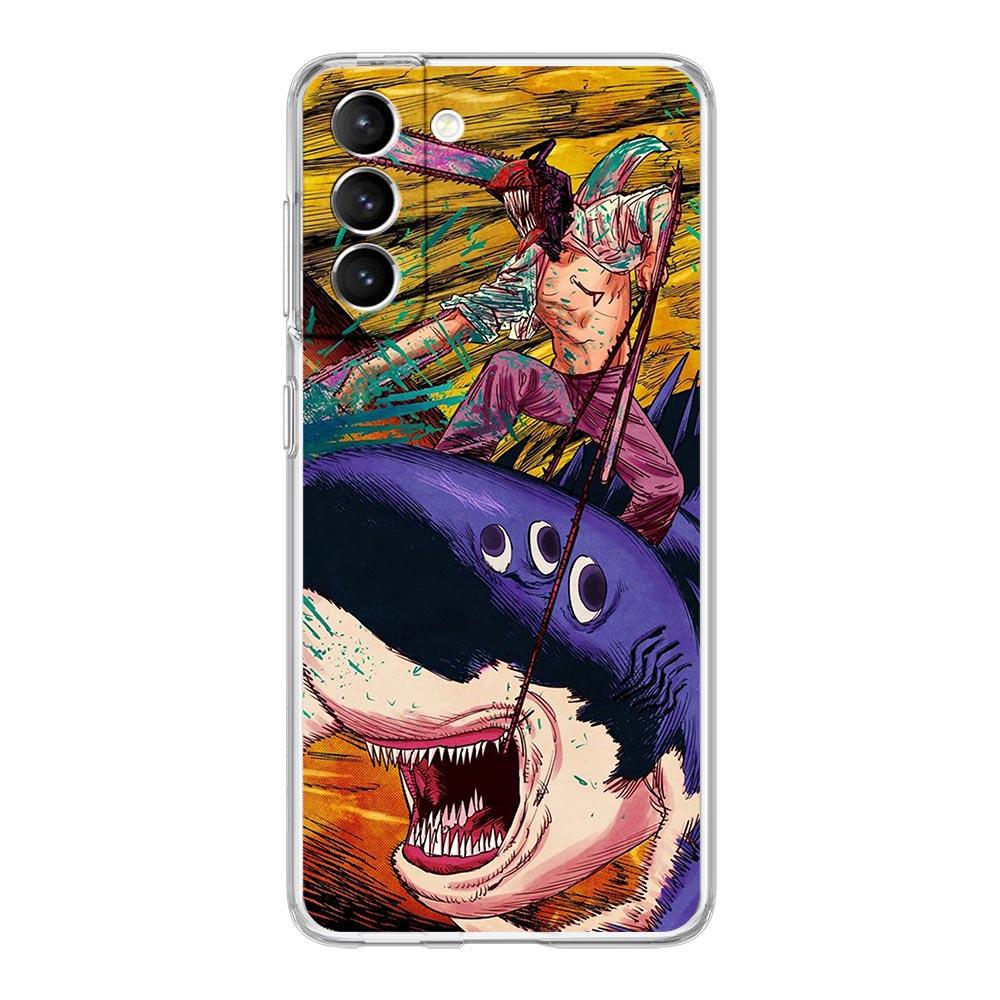 Чехол для телефона с изображением человека-бензопилы для Samsung Galaxy S22 5G S20 Ultra S21 FE 5G S10E S9 S8 S10 Plus Note 20 10, прозрачная силиконовая задняя крышка