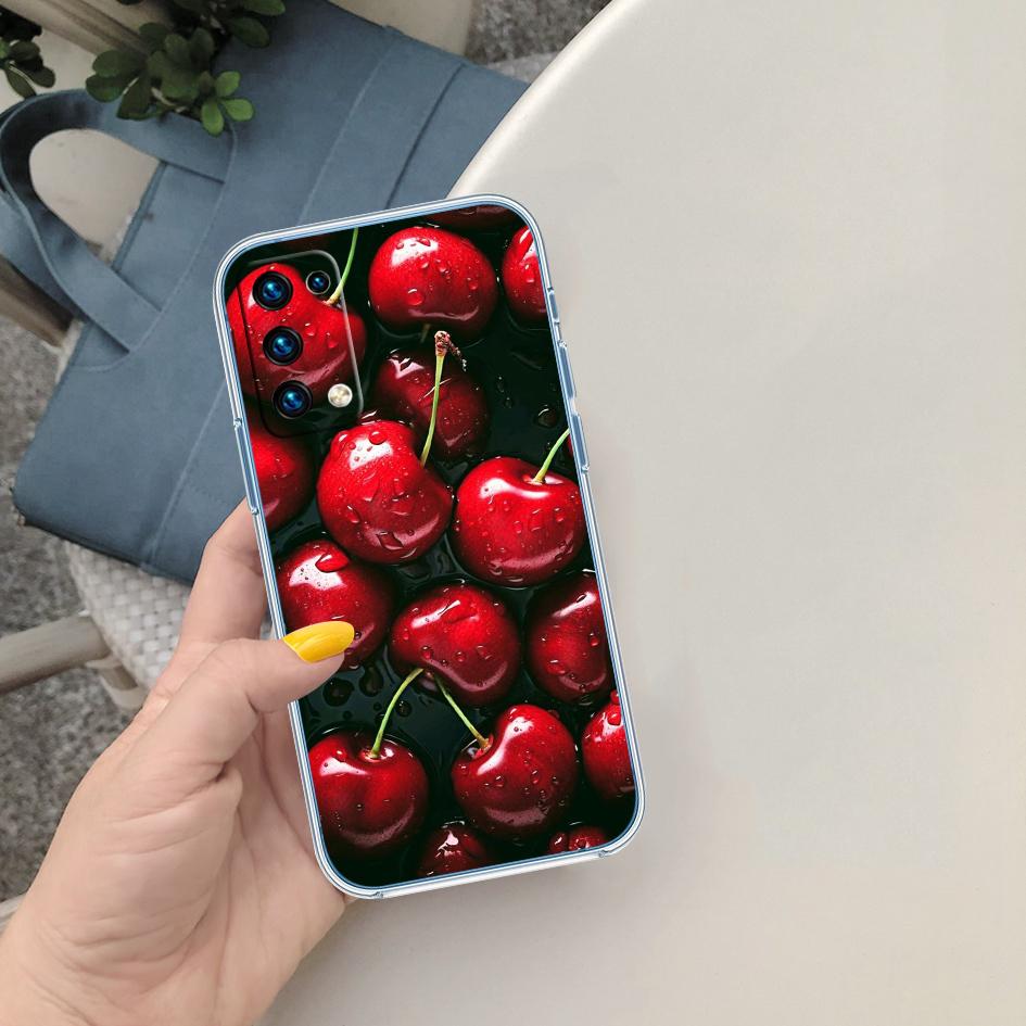 LO24 Прозрачный чехол для телефона с вишней для Motorola Moto G40 G04 G05 One Ace Action Fusion + Plus Hyper Macro Vision Zoom