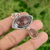Oval Sunstone Stone Handcrafted Mother Art Deco New Boho Pendant Sterling Silver