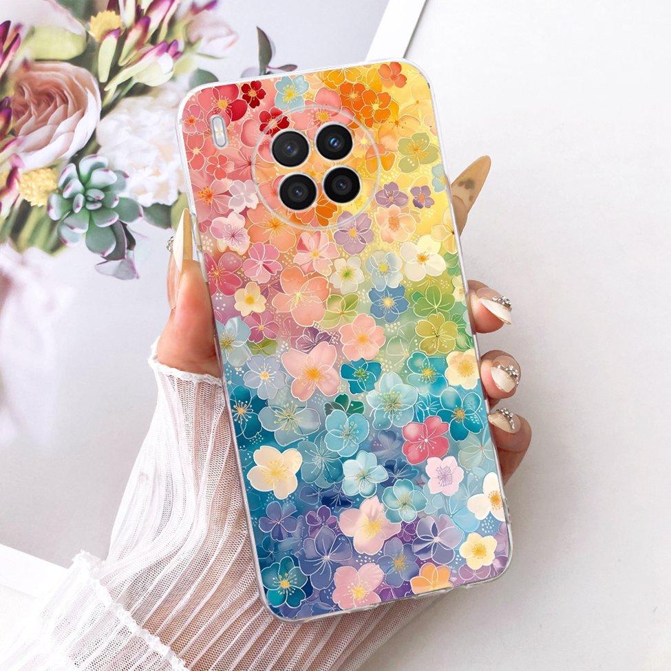 Cover For Huawei Nova 8i Case Cute Cat Fashion Butterfly Funny 2D Painted Casing NEN-L22 NEN-LX1 NEN-LX3