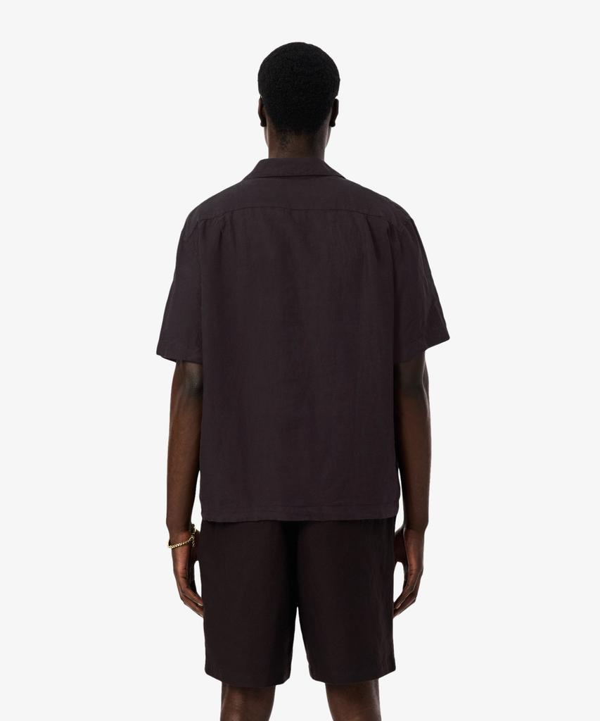 LACOSTE Мужская гавайская рубашка с коротким рукавом из льна Ch2339-56G 3La