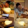 Rechargeable Lying Flat Duck Night Light Tap Control Eye Protection Sleep Atmosphere Light 3 Level Dimmable Silicone