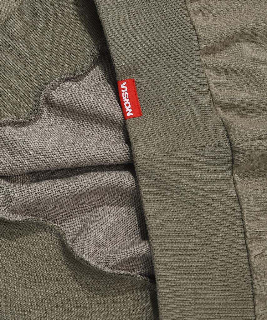 VISION STREETWEAR Vsw Rock Band Crewneck Khaki Gray
