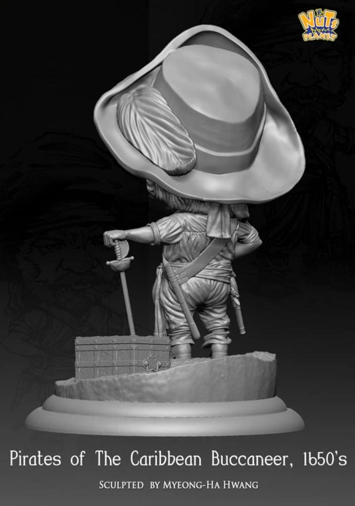 Nuts Planet SD-размер Современные безжалостные пираты, сколотившие состояние на Карибах Набор из смолы Карибского моря 1650-х годов NP-008