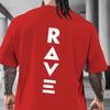 Back Print Vertical Geometric Rave Letter Graphic Tshirt Minimalist Black Soft Cotton Short Sleeve Unisex Casual Daily Tee