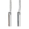 Pair set of stainless square surgical stainless cubic pink 4SUP116GO 4SUP116BK [White Clover] necklaces, always-on, 2, allergy-free, steel,