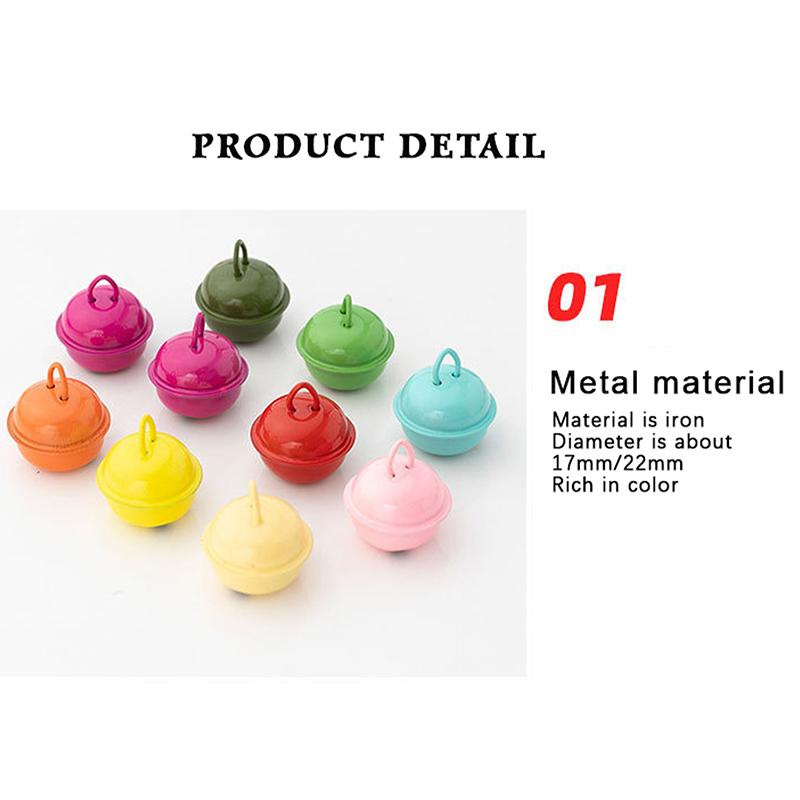 10 шт. 22 мм Красочные Расписные Бубенчики Металлические Круглые Мини Колокольчики Украшения Декор Подвески для Рождества DIY Поделок