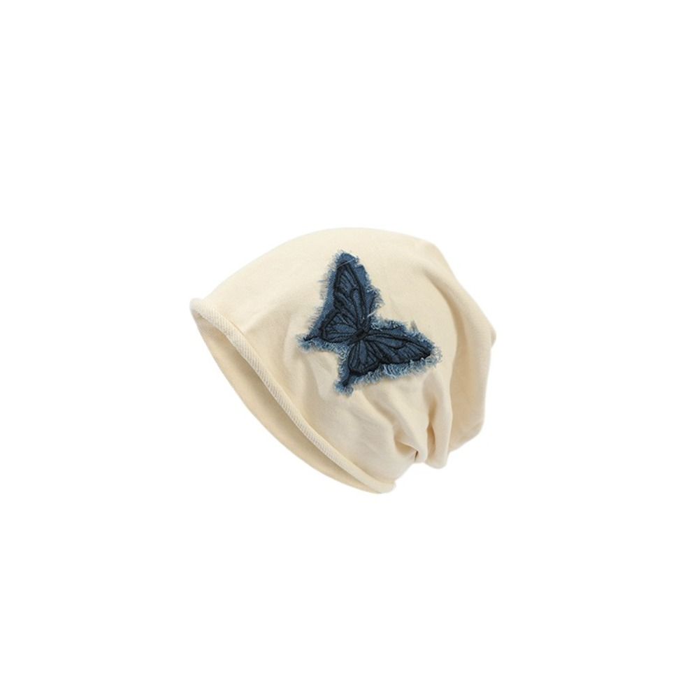 College Style Butterfly Beanies Patch Pullover Hat Punk Retro Skullies Female/Male