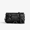 Ladies Small Embroidered Chain Shoulder Bag Pu Material Retro Design Casual Crossbody For Everyday