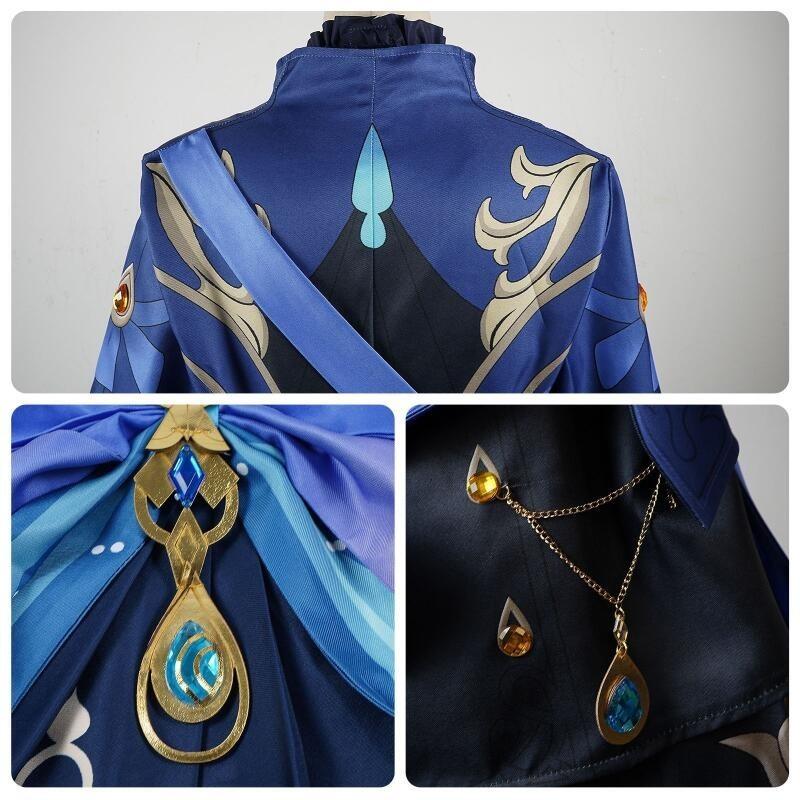 Furina/Focalors Косплей Аниме Игра Genshin Impact Костюм Коронированная Прима Униформа Парик Шляпа Платье Женская Вечеринка на Хэллоуин Ролевая Игра Одежда Одежда